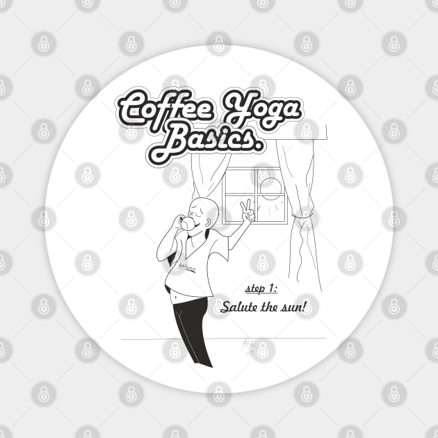 Coffee yoga Magnet by KEISIEN